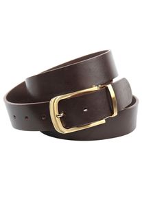 Anthoni Crown Damen Ledergürtel, braun, modisch,klassisch, Gr. 115, unifarben, Leder, Gürtel, Pflanzlich gegerbter Vollrindledergürtel