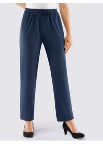 Classic Basics Damen Jerseyhose, blau, Gr. 20, unifarben, 100% Polyester, Hosen