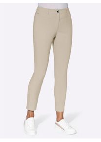 Inspirationen Damen Webhose, beige, Gr. 19, unifarben, 77% Viskose, 19% Polyamid, 4% Elasthan, Hosen