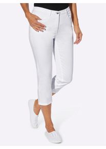 Classic Basics Damen 3/4-Jeans, weiß, Gr. 38, unifarben, 97% Baumwolle, 3% Elasthan, Jeans