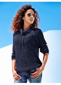Inspirationen Damen Rollkragenpullover "Pullover", blau, Gr. 40, unifarben, 100% Baumwolle, Pullover
