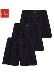 H.I.S. H.I.S Herren Weiter Boxer, Gr. 3, schwarz, Jersey, Obermaterial: 95% Baumwolle, 5% Elasthan, unifarben, Unterhosen, in legerer Passform