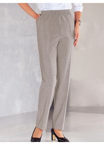 CLASSIC Damen Schlupfhose, beige, Gr. 40, meliert, unifarben, 53% Polyester, 43% Schurwolle, 4% Elasthan, Hosen