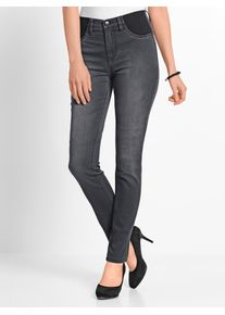 Inspirationen Damen Bequeme Jeans, schwarz, Gr. 40, unifarben, 56% Baumwolle, 19% Polyester, 14% Lyocell, 10% Viskose, 1% Elasthan, Jeans
