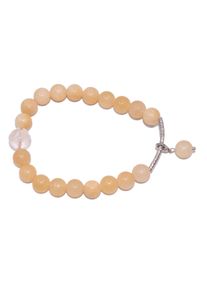 Firetti Damen Charm-Armband "Schmuck Geschenk Silber 925 Armkette Charmarmband Sternzeichen", 18, Löwe, Silber 925 (Sterlingsilber)-Silikon, gelb,