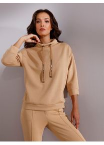 Damen Sweatshirt, braun, Gr. 36, CREATION L PREMIUM, unifarben, 50% Modal, 44% Polyester, 6% Elasthan, Sweatshirts