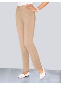 Classic Basics Damen Stretch-Hose, beige, Gr. 205, unifarben, 64% Polyester, 34% Viskose, 2% Elasthan, Hosen