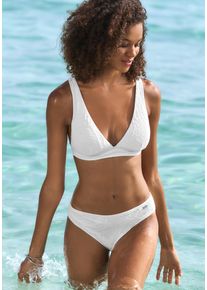 Buffalo Damen Bikini-Hose "Bubble", beige, Gr. 34, Strukturmuster, Obermaterial: 96% Polyamid, 4% Elasthan. Futter: 92% Polyester, 8% Elasthan,