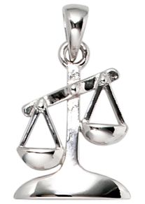 Jobo Damen Sternzeichen-Anhänger "Sternzeichen Waage", Silber 925 (Sterlingsilber), silber, Silber 925 (Sterlingsilber), Schmuckanhänger, 925 Silber