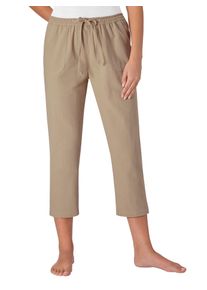 Classic Basics Damen Schlupfhose, beige, Gr. 40, unifarben, 100% Baumwolle, Hosen