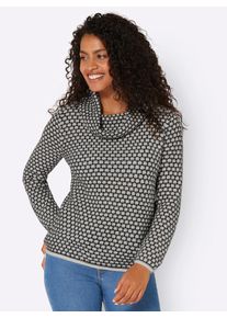 Inspirationen Damen Rollkragenpullover "Rollkragen-Pullover", beige, Gr. 38, gemustert, mehrfarbig, 100% Polyacryl, Pullover