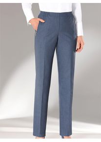 Adelina Damen Webhose, blau, Gr. 38, meliert, 66% Polyester, 32% Viskose, 2% Elasthan, Hosen
