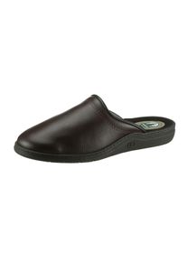 CLASSIC Herren Pantoffel, Gr. 44, braun, Lederimitat, Schuhe