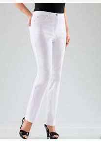 Stehmann Damen 5-Pocket-Hose, weiß, Gr. 19, unifarben, 72% Viskose, 25% Polyamid, 3% Elasthan, Hosen