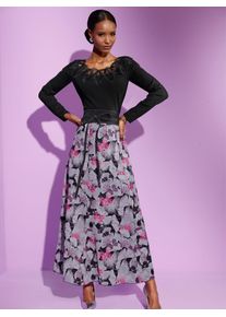 CRÉATION L CREATION L Damen Webrock, lila, Gr. 19, gemustert, 100% Polyester, Röcke