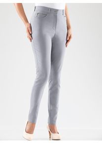 Stehmann Damen Stretch-Hose, grau, Gr. 40, unifarben, 72% Viskose, 25% Polyamid, 3% Elasthan, Hosen