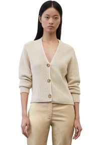 Marc O'Polo MARC O'POLO Damen Strickjacke, beige, casual, Gr. M, meliert, Strick, Obermaterial: 100% Baumwolle, Strickjacken, in kurzer, gerader Form