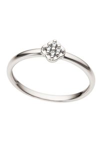 Firetti Damen Diamantring "Schmuck Geschenk Gold 333 Damenring Goldring Diamant", 16, 0,06 ct P2 = erkennbare Einschlüsse, Weißgold 333-Diamanten,