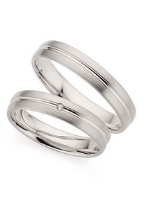 Phoenix PHÖNIX Damen Trauring "Schmuck Geschenk Silber 925 Trauring Ehering LIEBE versch. Varianten", 51, 0,01 ct SI = kleine Einschlüsse mit Brillant,