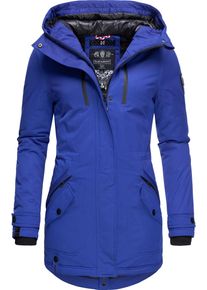 Navahoo Damen Wintermantel "Avrille II", blau, modisch, Gr. XS, Oberstoff: 70% Baumwolle, 30% Polyester, Futter: 100% Polyester, Wattierung: 100%