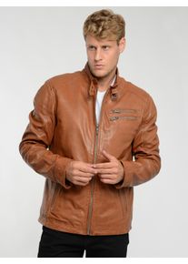 JCC Herren Lederjacke "3102239", braun, Gr. 56, Oberstoff: 100% Lammleder / Innenfutter oben: 100% Polyester / Innenfutter unten: 100% Baumwolle /