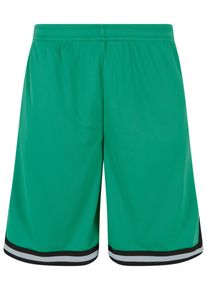 Urban Classics Herren Stoffhose "Urban Classics Herren Stripes Mesh Shorts", grün, Gr. L, gestreift, 100% Polyester, Hosen