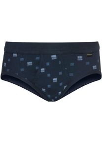 Schiesser Herren Slip, Gr. 6, blau, 100% Baumwolle, Unterhosen