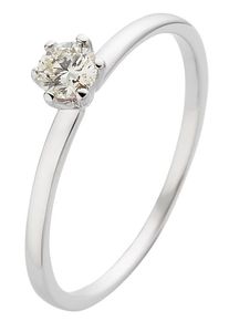 Phoenix PHÖNIX Damen Fingerring "Schmuck Geschenk Gold 333 Fingerring Damenring Solitär LIEBE", 58, 0,23 ct SI = kleine Einschlüsse, Weißgold 333-Diamanten,