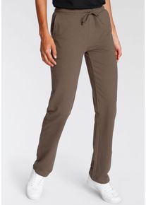 Flashlights Damen Sweathose, grün, Basic, Gr. 44, unifarben, Sweatware, Obermaterial: 95% Baumwolle, 5% Elasthan, Hosen, Mit Geradem Bein