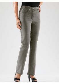 Casual Looks Damen 5-Pocket-Jeans, grau, Gr. 40, unifarben, 98% Baumwolle, 2% Elasthan, Jeans