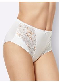 Nina von C. Damen Hüftslip, Gr. 42, weiß, 95% Modal, 5% Elasthan, Spitze:10% Elasthan, 90% Polyamid, Unterhosen
