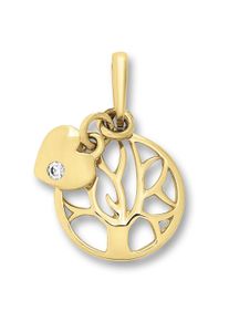 ONE ELEMENT Damen Ketten-Anhänger "Zirkonia Lebensbaum Anhänger aus 333 Gelbgold", Damen, Gelbgold 333, gold, Gelbgold 333, Schmuckanhänger, Damen