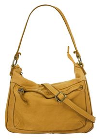 CLUTY Damen Shopper, gelb, Leder, unifarben, leicht glänzend, Taschen, echt Leder, Made in Italy