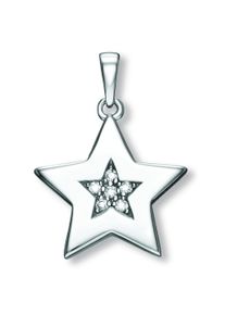 ONE ELEMENT Mädchen Ketten-Anhänger "Zirkonia Stern Anhänger aus 925 Silber", Damen, Silber 925 (Sterlingsilber), silber, Silber 925