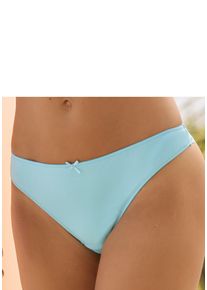 Vivance Damen String, Gr. 32, blau, Microtouch, Spitze, Obermaterial: 68% Polyester, 21% Polyamid, 11% Elasthan, Unterhosen, aus floraler