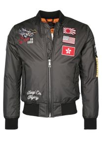 Top Gun Herren Bomberjacke "TG20192031", grau, Gr. XXXL, Obermaterial: 100% Nylon / Strick: 100% Polyester, Jacken