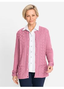CLASSIC Damen Strickjacke, rosa, Gr. 38, unifarben, 100% Polyacryl, Strickjacken