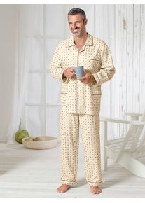 King´S Club KINGS CLUB Herren Schlafanzug, Gr. 44, beige, 100% Baumwolle, Homewear-Sets