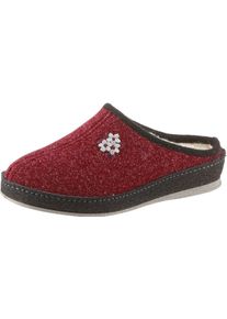 Schawos Damen Pantoffel, Gr. 38, rot, Textil, Schuhe