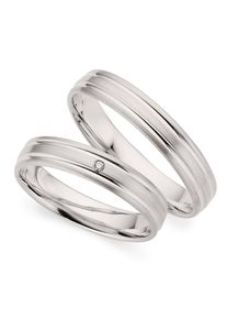 Phoenix PHÖNIX Damen Trauring "Schmuck Geschenk Silber 925 Trauring Ehering LIEBE versch. Varianten", 54, 0,01 ct SI = kleine Einschlüsse mit Brillant,
