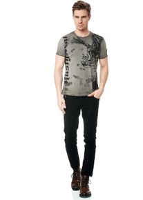 Rusty Neal Herren T-Shirt, grau, casual, Gr. XXL, bedruckt, 100% Baumwolle, Shirts, mit Adler-Print