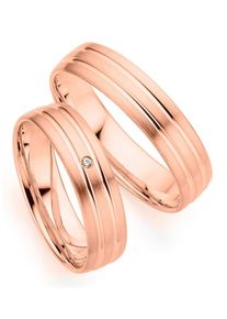 Phoenix PHÖNIX Trauring "Schmuck Geschenk Gold 333 Trauring Ehering LIEBE versch. Varianten", 55, 0,01 ct SI = kleine Einschlüsse mit Brillant, Roségold 333,