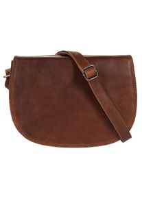 CLUTY Damen Umhängetasche, braun, Leder, vintage, Taschen, echt Leder