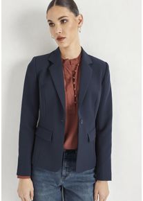 HECHTER PARIS Damen Jackenblazer, blau, feminin, Gr. 38, unifarben, Web, Obermaterial: 90% Polyester, 10% Elasthan. Futter: 100% Polyester, Blazer,