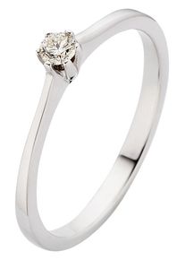 Phoenix PHÖNIX Damen Fingerring "Schmuck Geschenk Gold 333 Fingerring Damenring Solitär LIEBE", 55, 0,1 ct SI = kleine Einschlüsse, Weißgold 333-Diamanten,