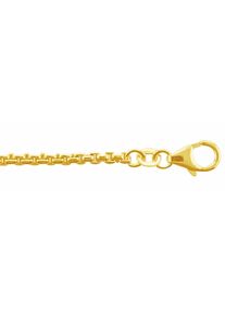 Adelia´s ADELIA ́S Damen Silberkette "925 Silber Halskette 50 cm Ø 2 mm", 50, Silber 925 (Sterlingsilber), gold, Silber 925 (Sterlingsilber), Halsketten,