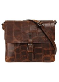 Bugatti Damen Umhängetasche "NEVIO", braun, Leder, unifarben, leicht glänzend, Taschen, echt Leder