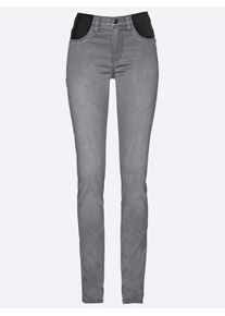 Inspirationen Damen Bequeme Jeans, grau, Gr. 20, unifarben, 56% Baumwolle, 19% Polyester, 14% Lyocell, 10% Viskose, 1% Elasthan, Jeans