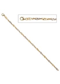 Jobo Damen Fußkette, Silber 925 (Sterlingsilber), gold, Silber 925 (Sterlingsilber), Fußkettchen, 925 Silber vergoldet 25 cm 2,9 mm