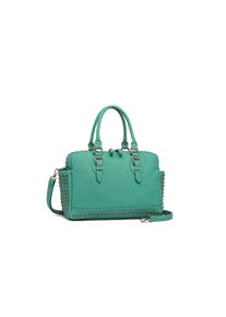 Damen Schultertasche "Boho", Collezione Alessandro, grün, Polyurethan (PU), Taschen, mit 2 Seitenfächern